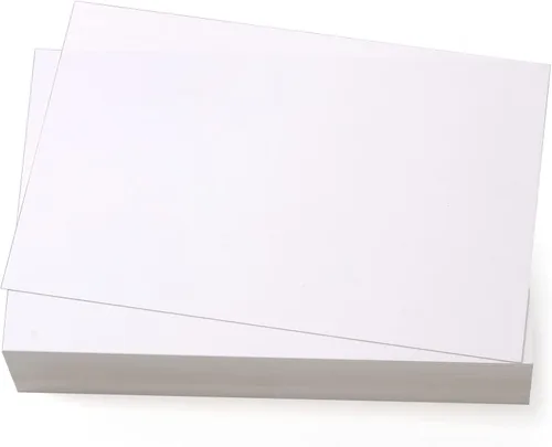 Joyberg Paquete de 60 papel de cartulina blanco de 5 x 7 pulgadas, 250 GSM de grosor, 90 libras, perfecto para invitaciones, anuncios, fotos,