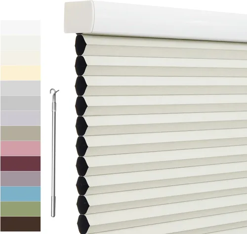 Miniatura 12 de Tonature Persianas Celulares de Tamaño Personalizado para Ventanas Cortinas Blackout sin Cordón Persianas Enrollables Protección UV Aislamiento