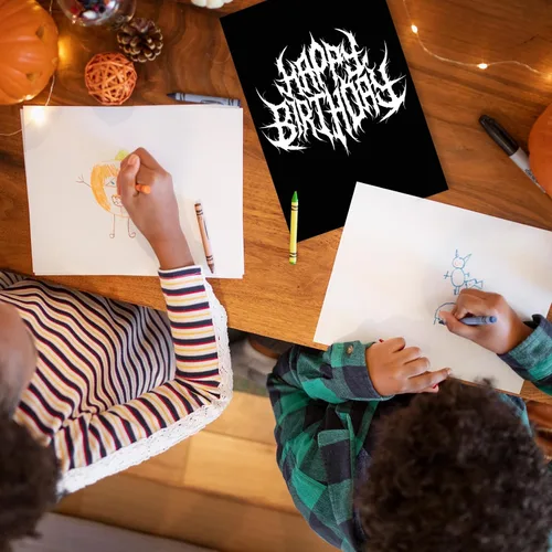 Miniatura 4 de YiKaLus Tarjeta de cumpleaños de feliz Halloween para él y ella, regalo espeluznante de cumpleaños para mujeres y hombres, tarjeta de cumpleaños