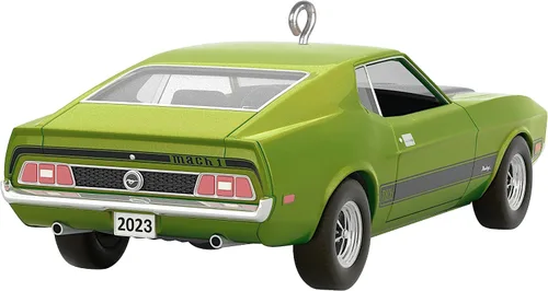 Miniatura 2 de Hallmark Keepsake Adorno navideño colgante 2023, Coches clásicos americanos 1973 Ford Mustang Mach 1 2023, Adorno de metal, Regalos