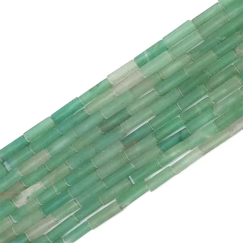 Miniatura 39 de BEADIA Cuentas de tubo de jade amarillo natural rectangulares 4x13mm, cuentas de piedra de 40cm/hebra para hacer joyas Rectángulo de jade amarillo