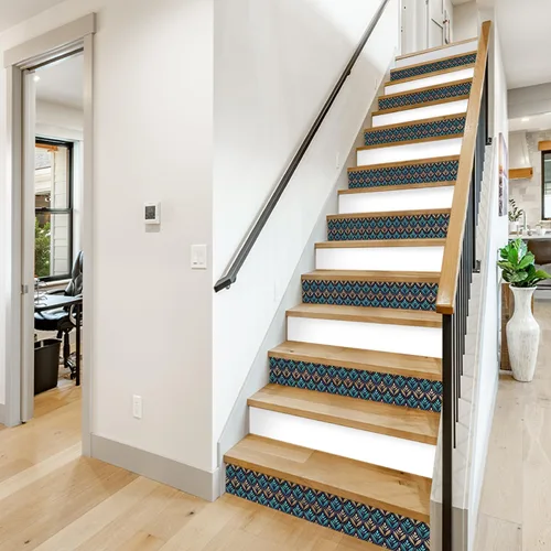 Miniatura 3 de funlife 7 calcomanías autoadhesivas de papel de contacto para escaleras, calcomanías autoadhesivas para escalones, decoración de oficina en casa