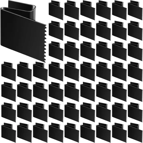 Miniatura 10 de Dunzy Paquete de 40 clips de ventana de huracán para ventanas de 1/2 pulgada de grosor, acero al carbono, clips reutilizables para ventanas de Negro