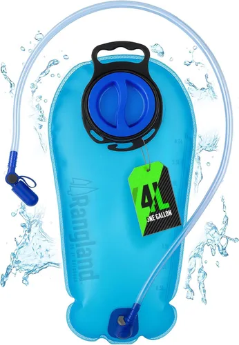 Miniatura 3 de Bolsa de agua grande de 4L XL (1 galón) Bolsa de depósito de hidratación resistente (V2 2026), apertura de boca ancha fácil de llenar, tubo a prueba