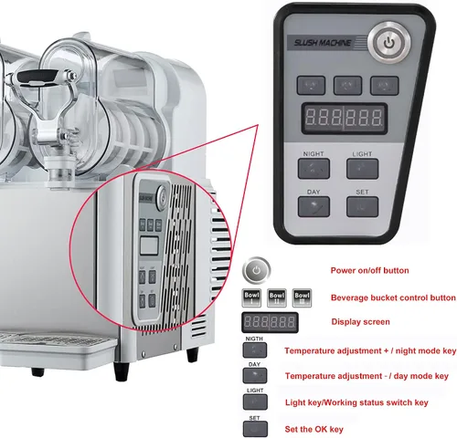 Miniatura 3 de Dispensador comercial de granizado, máquina de cóctel de acero inoxidable para granizados - 7-2?, refrescante delicioso batido de té helado y jugo