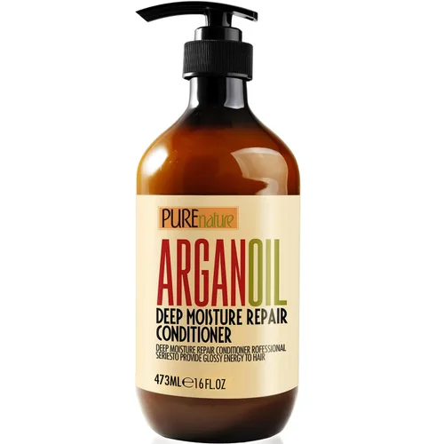 Acondicionador marroquí de aceite de argán, productos sin sulfato para mujeres y hombres, hidratación profunda para cabello seco, rizado, teñido y