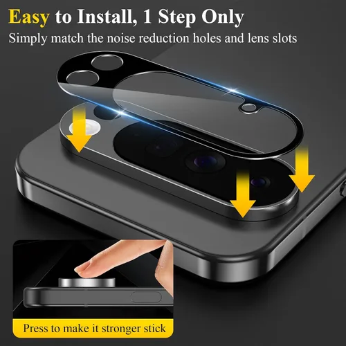 Miniatura 5 de Paquete de 4 protectores de pantalla para lente de cámara Google Pixel 10 Pro XL, vidrio templado 9H, decoración compatible con Google Pixel 10 Pro