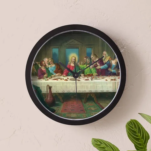 Miniatura 5 de CafePress The Last Supper - Reloj de pared de 10 pulgadas para sala de estar, cocina u oficina