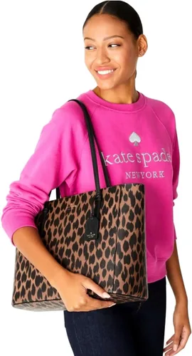 Miniatura 2 de Kate Spade New York Schuyler Medium Tote Saffiano Spotted Animal print, Marrón