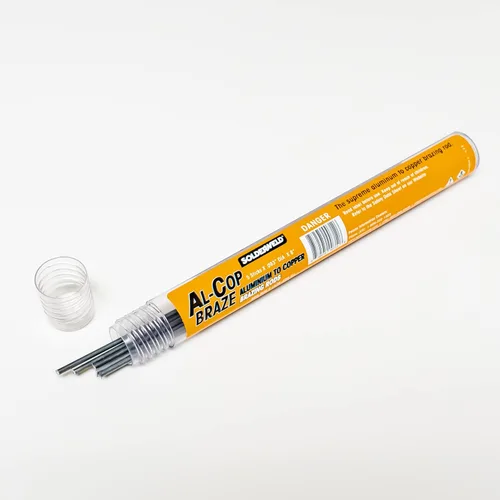 Solderweld SW-ALCU5.5 Al-Cop Soldadura de aluminio a cobre 5 varillas de 8 '' por pPack, plata