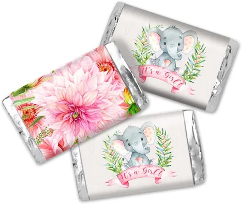 Miniatura 13 de Amanda Creation Acuarela Purple Cow Baby Shower Baby Shower Mini Chocolate Candy Bar Wrappers Wrappers Envoltura de 45 etiquetas envolventes de 1.4