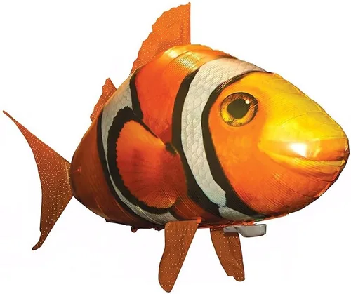 Miniatura 6 de Juguetes de tiburón a control remoto, peces de natación, juguete de animales RC infrarrojos, mosca de aire, globos de aire de payaso, juguete de Azul