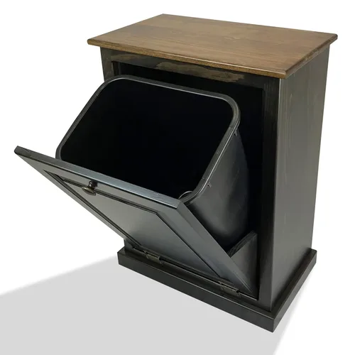 Miniatura 16 de Peaceful Classics Gabinete de Basura Abatible sin Cajón - Gabinete Extraíble de Madera, Gabinete Decorativo para Basura para Cocina, Dormitorio