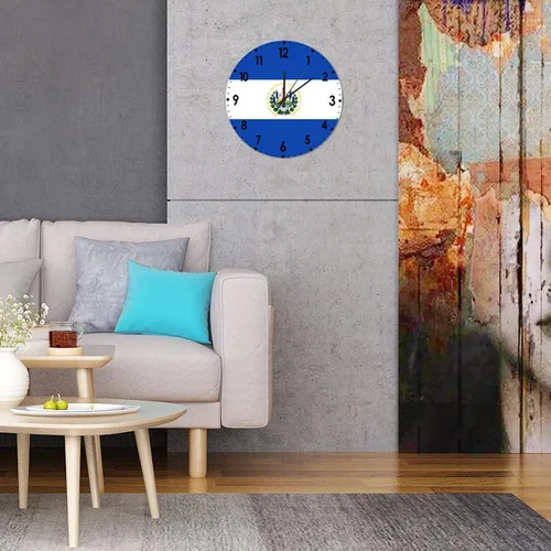Miniatura 608 de Cheyan Reloj de pared con bandera de Canadá de 12 pulgadas, silencioso, sin tictac, de PVC, funciona con pilas, reloj redondo decorativo, regalo