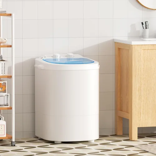 Miniatura 7 de Bonusall Lavadora portátil, mini lavadora pequeña de 6.6 libras, lavadora de lavandería de una sola tina para apartamentos, dormitorios, viajes, Azul