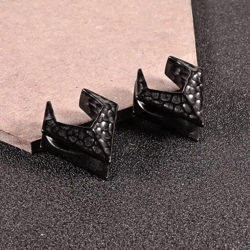 Miniatura 5 de Maxbott 1 par de tapones triangulares de acero inoxidable para orejas, túneles, aretes, dilatadores para expansor de orejas, joyería de piercing