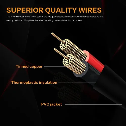 Miniatura 5 de Avec de 4 pulgadas. Kit de luces LED utilitarias de 18 W con cableado, Paquete de 4