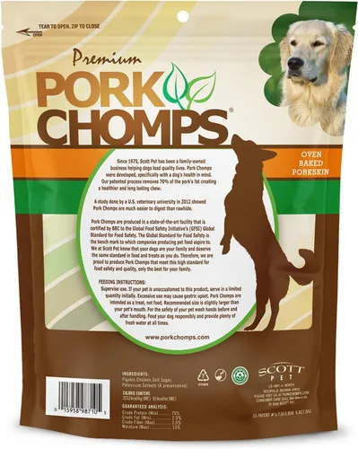 Miniatura 7 de Pork Chomps Masticables de piel de cerdo prensada para perros, anillos de 2.5 pulgadas, pollo real, 8 unidades, paquete de 1 – Golosinas de larga