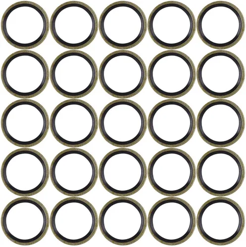 Miniatura 12 de X AUTOHAUX 25pcs M16 Tono Bronce Motor de Coche Drenaje de Aceite Triturado Plano Juntas de Arandela
