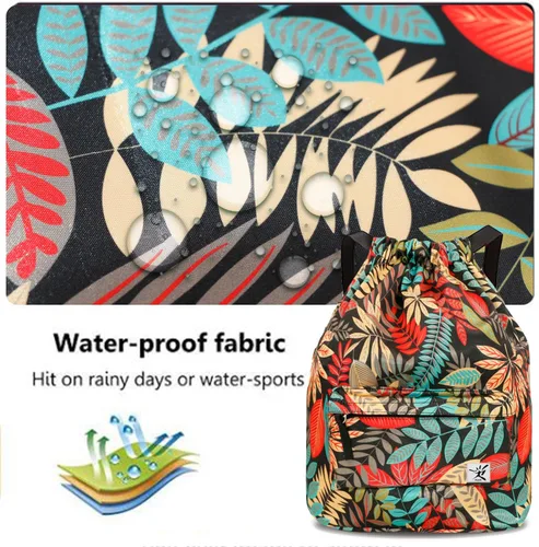 Miniatura 6 de Bolsa impermeable con cordón para ir al gimnasio o la playa, o practicar deportes, unisex