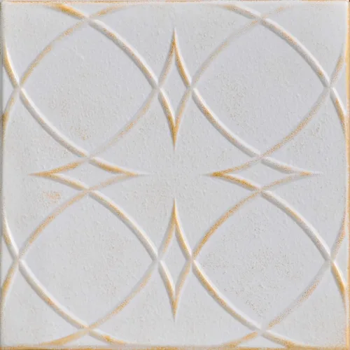 Miniatura 9 de À LA MAISON CEILINGS R82 - Azulejos de techo de espuma con pegamento de círculos y estrellas (21.6 pies cuadrados/caja), paquete de 8, color dorado