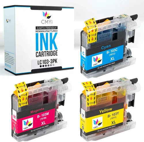 Miniatura 9 de LC103 - Cartucho de tinta de repuesto negro para Brother DCP-J132W, J152W, J172W, J4110DW, J552DW, J752DW, MFC-J245, J285DW, J4310DW, J4410DW