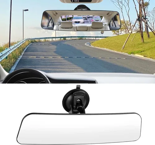 Miniatura 9 de Espejo retrovisor para automóvil, espejo retrovisor convexo de gran angular con clip interior de 12 pulgadas, accesorios para automóvil, espejo