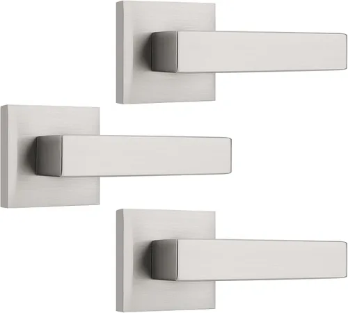 Miniatura 42 de KNOBWELL - Juego de cerradura con 1 picaporte resistente para puertas de una cara, ideal para puertas interiores reversibles, 0.93 libras