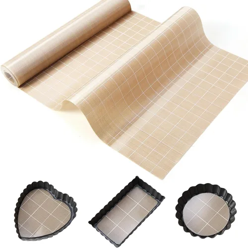 Miniatura 15 de Rollo de silicona para hornear de 16 pulgadas x 5 pies, corte libre, tapete antideslizante para repostería, revestimiento antiadherente reutilizable