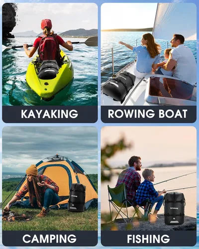 Miniatura 6 de IDRYBAG Mochila impermeable para viajes, kayak, canotaje, natación, embarque flotante de remo - Bolsa seca sumergible 35L/55L/85L