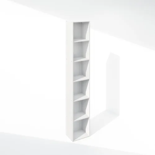 Miniatura 5 de Furinno Cubicle - Organizador de armario de 6 niveles y almacenamiento, organizador de armario, estante abierto, para armario, dormitorio, sala