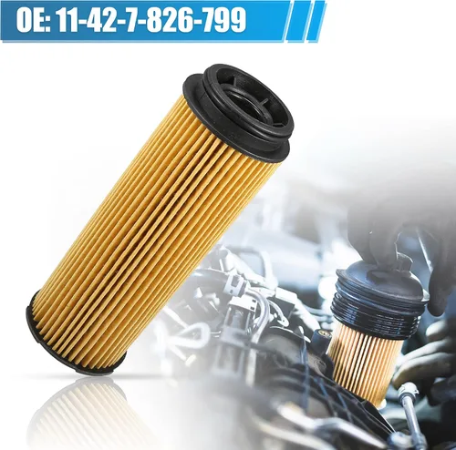 Miniatura 3 de X AUTOHAUX 6 piezas de repuesto de filtro de aceite de motor 11-42-7-826-799 Filtro de combustible de aceite para BMW 740i Base 3.0L L6 - Gasolina