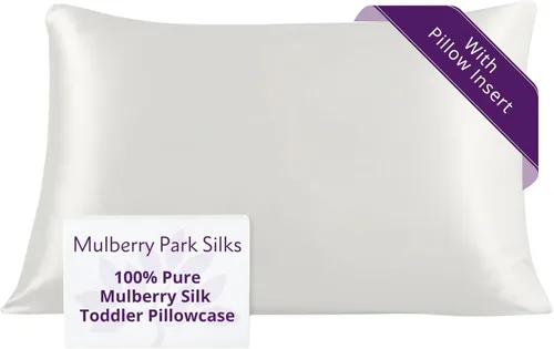 Miniatura 9 de Mulberry Park 19 Momme Funda de almohada de seda para niños y niños pequeños, evita la cabeza de cama y el encrespamiento, suave con la piel