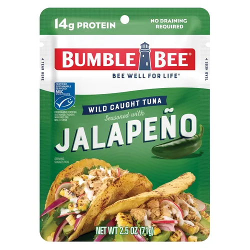 Miniatura 37 de Bumble Bee - Atún sazonado con hierbas y especias mediterráneas, sobre de 71 g - Listo para comer - Paquete de atún capturado de forma salvaje - 14