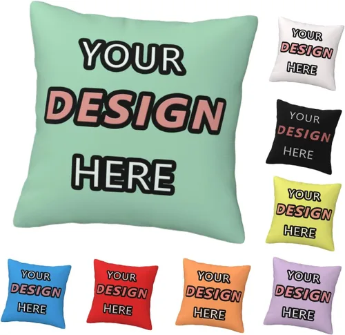 Miniatura 10 de Customized Pillow for Mother's Day Add Your Text/Logo Here Customized Photo Pillowcase for Chair and Couch 12''x12'' Purple