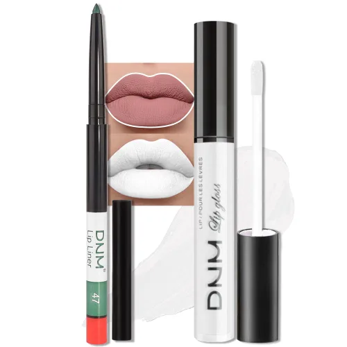 Miniatura 37 de evpct 2 Piezas Lápiz Labial Líquido Verde Esmeralda con Brillo Glitter, Brillo Labial Tinte y Delineador de Labios Retráctil, Set de Maquillaje