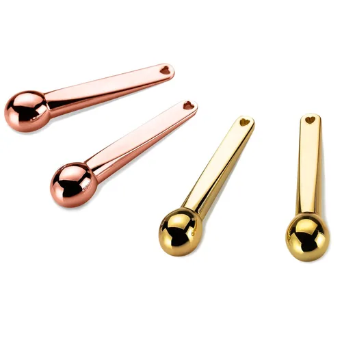 Lisapack Paquete de 4 aplicadores de crema de ojos de metal, suero de ojos, masajeador de bolas para reducir el desinflador, masaje (dorado y oro