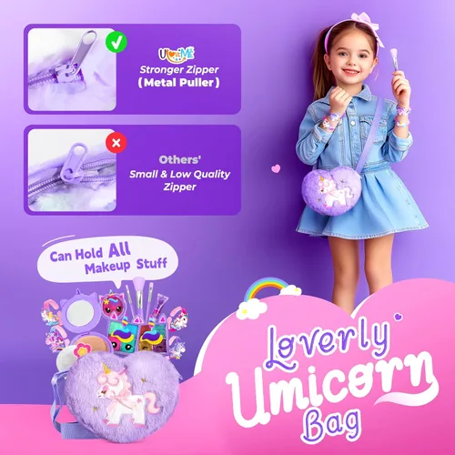 Miniatura 2 de ULOVEME Kit de Maquillaje Real para Niñas Pequeñas - Maquillaje Real, No Tóxico, Lavable - Regalo de Juguetes Unicornio para Niñas de 3 4 5 6 7 8 9