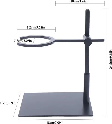 Miniatura 5 de Estación de café para verter sobre el soporte, soporte ajustable de aluminio negro para conocedores del café, amantes del café para la mejor
