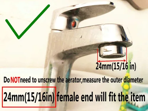 Miniatura 4 de Válvula desviadora del grifo del fregadero/adaptador a manguera de ducha de bidé con aireador para baño/grifo de cocina
