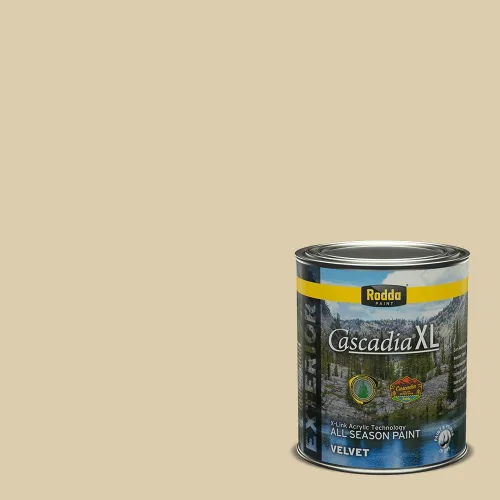 Miniatura 168 de Rodda Paint CASCADIA XL Pintura e imprimación satinada exterior en uno, cuarto de galón, Cantera