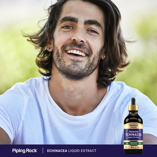 Miniatura 6 de Piping Rock Gotas de equinácea 4 onzas líquidas Tintura de extracto líquido Hierba botánica premium Suplemento vegetariano Sin alcohol