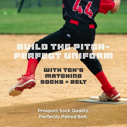 Miniatura 2 de MadSportsStuff - Combo de calcetines y cinturón de sóftbol o béisbol, tallas profesionales para jóvenes y adultos