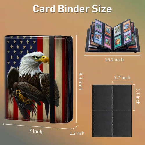 Miniatura 2 de Carpeta para tarjetas intercambiables, 4 bolsillos para tarjetas intercambiables, 160 bolsillos de doble cara, funda para tarjetas