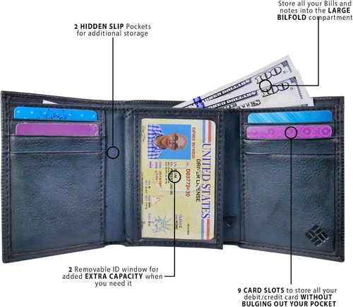 Miniatura 4 de Columbia Men's RFID Trifold Wallet