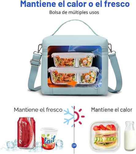 Miniatura 2 de NOL Natural Organic Lifestyle Loncheras aisladas para mujer, bolsa enfriadora, ligera, de nailon, impermeable, para el trabajo