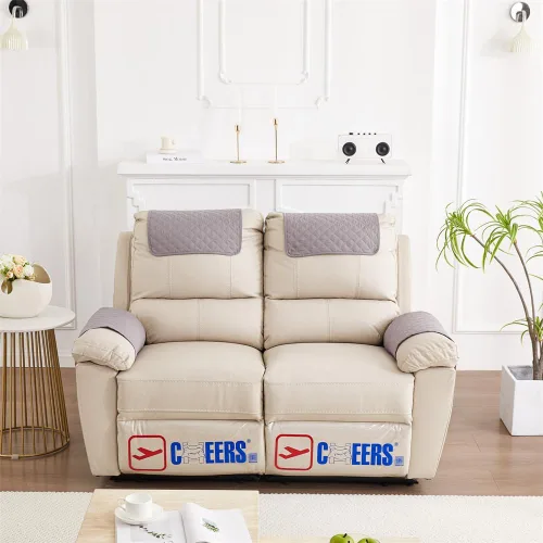 Miniatura 2 de 3 fundas reclinables, fundas de brazo de sherpa para silla reclinable con bolsillos de almacenamiento, funda para reposacabezas para silla