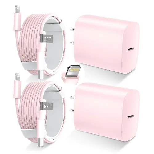 Miniatura 16 de DiHines Cargador rápido para teléfono 14 13 12 11, cable de carga Lightning de 3 pies con bloque de carga USB C de 20 W para teléfono 14/14 Pro
