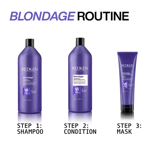 Miniatura 3 de Redken Blondage Purple Shampoo and Conditioner Set For Blonde & Highlighted Hair - Neutralizes Brass & Moisturizes Hair With Pure Violet Pigments