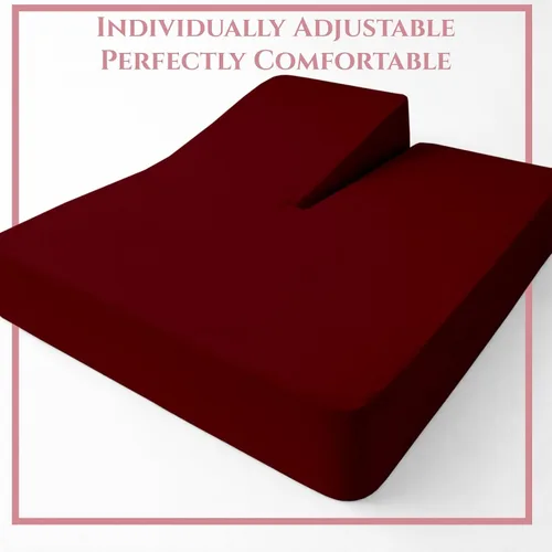 Miniatura 4 de Sábana bajera ajustable con parte superior dividida para camas ajustables, 100% algodón Giza, cabeza flexible de 34 pulgadas, tamaño King, 1 pieza